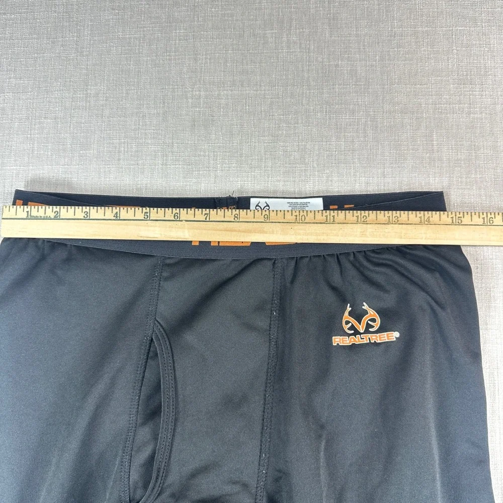 Realtree Base Layer Pants Mens M 32 34 Black Hunting Thermal Performance